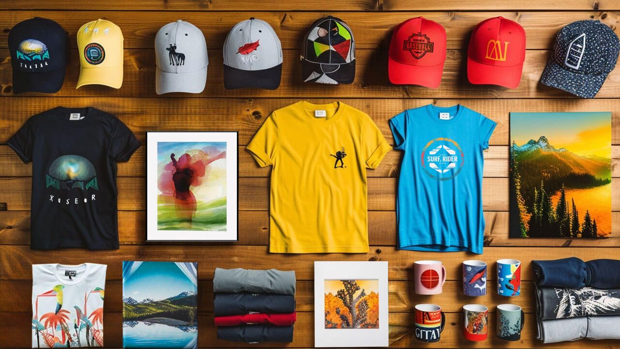Diverse print on demand products